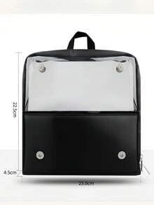 1件大容量透明視窗化妝包，耐用布料搭配多個隔層，便攜旅行化妝收納袋，可存放化妝刷、底妝、眼影、護膚品，適合日常使用、出差、度假及專業化妝師 - 彩色 - 查看 9