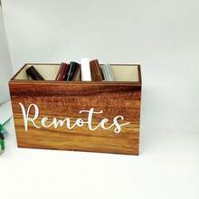 Wooden Remote Control Holder, Desktop TV Remote Storage Box, Multi-Functional Storage Organizer, Box-Style, Cabinet-Style, Shelf-Style Outdoor Storage Supplies - Multicolor - View 10