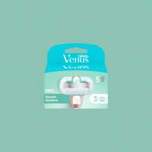 Gillette Venus PRO Smooth Sensitive Rakblad Refill x3 - Känslig hud - Rött och Vitt - Visa 3