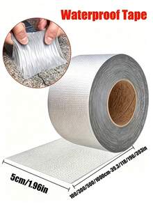1 Roll Heavy Duty Waterproof Aluminum Foil Tape - Ultra Durable, Heat Resistant, Insulating, Leak-Proof, Rust-Proof, Instant Sealing, Suitable For Pipes, Water Pipes, Roofs, Walls And Pool Repair - Multicolor - View 1