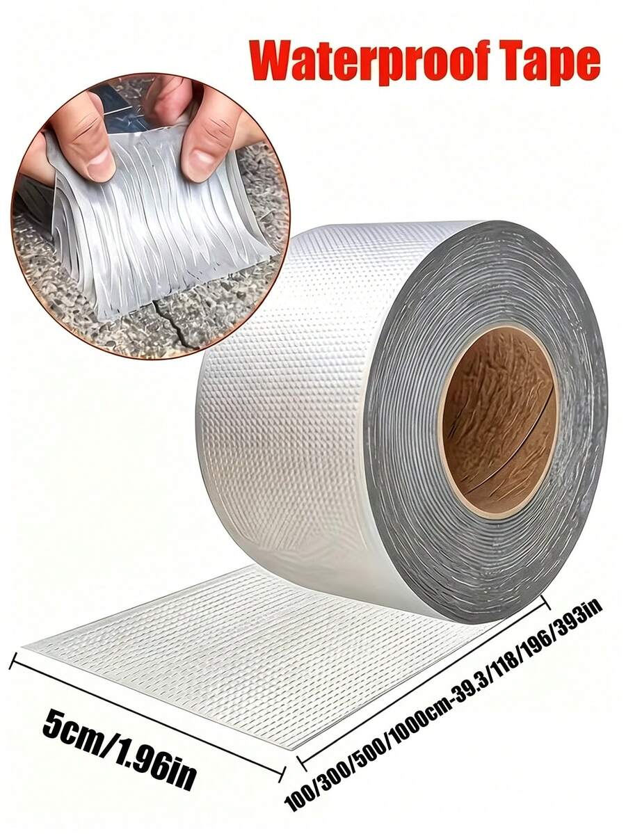 1 Roll Heavy Duty Waterproof Aluminum Foil Tape - Ultra Durable, Heat Resistant, Insulating, Leak-Proof, Rust-Proof, Instant Sealing, Suitable For Pipes, Water Pipes, Roofs, Walls And Pool Repair - Multicolor - View 1