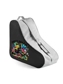 Fashion Graffiti Print Roller Skate Bag - Large Capacity Breathable Inline Skate Storage Bag With Adjustable Shoulder Strap And Waterproof Design, Portable Zippered Skating Equipment Handbag, Breathable Lightweight Skating Equipment Bag Suitable For Outdoor Street Skating, Park Training, Travel Fitness And Sports Roller Skating Rink Training, Roller Disco Skating Party And All Types Of Skating Enthusiasts (Teenagers, Men And Women) - Multicolor - View 13