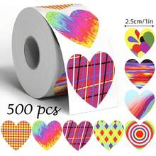 500 buah Stiker Gulungan Doodle Hati Dreamcore, Bentuk Hati 1 Inci, 2 Pilihan Gaya, Sempurna untuk Pesta Sehari-hari dan Liburan, Dekorasi Pernikahan, Dekorasi Kemasan Hadiah Amplop DIY, Hadiah Penyemangat Guru, Stiker Perekat PVC - Cinta Inti Mimpi - View 8