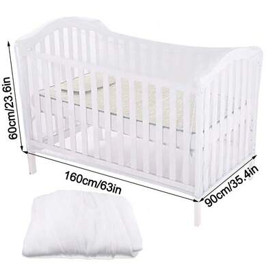 Mosquitera plegable y lavable, de cobertura total, transpirable y a prueba de polvo para cunas de bebé, mosquitera portátil para acampar y viajar en verano, tienda de campaña para cuna de be