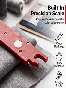 1/2pcs 4-In-1 Sewing Machine Threader, Automatic Threading, With Magnifier And Ruler, With Magnifier, Magnetic Guide And Built-In Ruler, Suitable For Tailors And Quilting Enthusiasts For Quick Threading, Sewing Supplies - Conventional - View 3