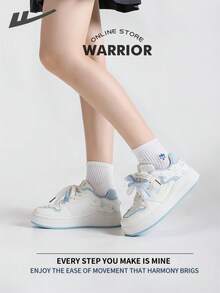 Warrior Women's Board ShoesSpring And SummerComfortable Modest Style Casual Yet Sleek Sneakers Applicable Throughout The Year Wear-Resisting All-Day Wear Training Sneakers Running Shoes - Beige/Light Blue - View 8
