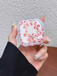 3pcs Set Data Cable Charger Protective Cover UC Painted Pink Flower Pattern Suitable For UK Standard Apple Fast Charger 20W UK Charger Use Anti-Break Charger Protector - Multicolor - View 5