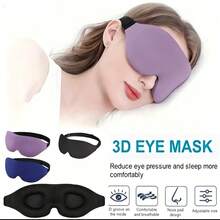 Bộ 1/2/3 miếng mặt nạ ngủ 3D ôm sát đường viền mắt với màng che không gây áp lực lên mắt, mềm mại thoải mái, hỗ trợ ngủ sâu và thư giãn yoga, dây đeo điều chỉnh được, phù hợp với nhiều dáng đầu, lựa chọn lý tưởng cho giấc ngủ sâu - Bộ 2 chiếc (đen + tím) - Xem 2