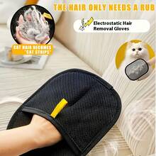 1/2pcs Pet Static Hair Removal Gloves, Pet Fur Cleaning Brush, Cat Dog Pet Essential Gloves, Cat Hair Cleaner, Efficient Pet Hair Remover - Multicolor - View 2