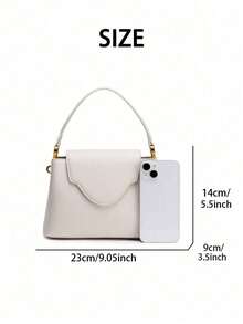 POHO Brand Customized V-Shaped Handbag Medium Size Elegant Classic Fashion, Exquisite Party Matching, Gift For Female Friends Sister Mom - Light Grey - View 8