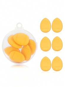 6Pcs Finger Air Cushion Puff With Box Soft Finger Powder Puff Mini Cosmetic Puff Sponge Random Colorful Beauty Makeup Tool - Multicolor - View 10