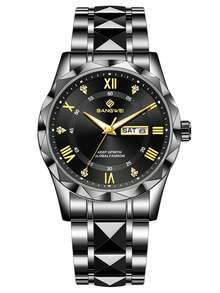 LIGE Fashion Casual Luxury Men's Watch, Waterproof Luminous Quartz Watch With Calendar Dial Wristwatch - Silver - View 19