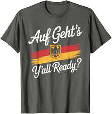 Oktoberfest Drinking German Flag Auf Gehts Unisex T-Shirt - 黑色 - 查看 4