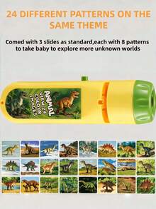 Dinosaur Projection Flashlight Story Machine, Children's Educational Bedtime Toy With Cartoon Pictures, Requires 2 AA Batteries, Kids Toy - Flashlight - View 5