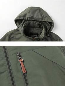 Men's Autumn/Winter Outdoor Jacket, Casual Fashion Minimalist Jacket - Army Green - View 4
