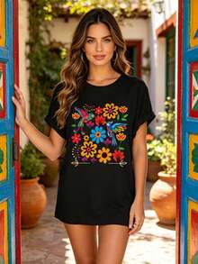 Women T-Shirts - 黑色 - 查看 2