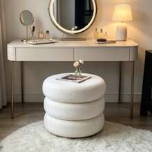 Boucle Cloud Storage Ottoman, Cream - Cream - View 8