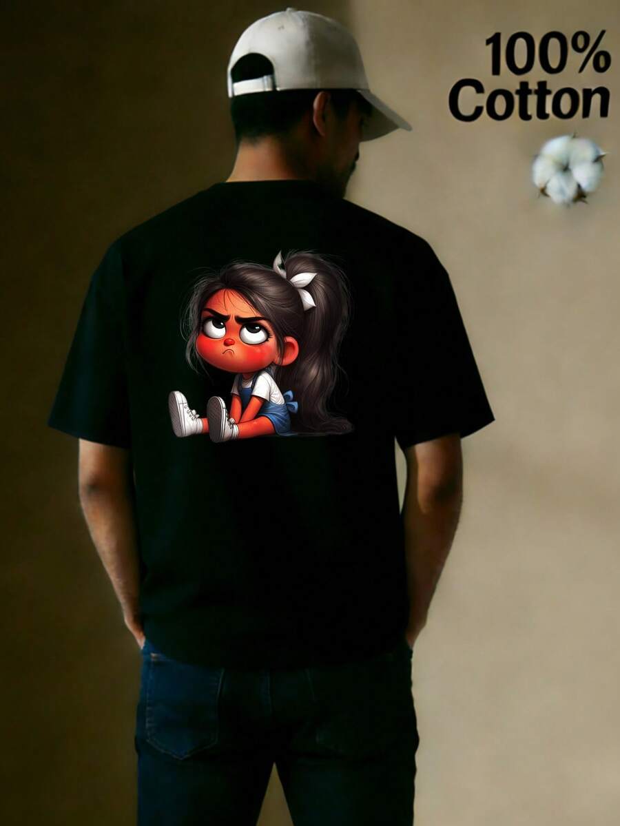 Men T-Shirts - 黑色 - 查看 1