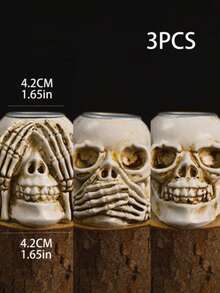 1pc/3pcs Gothic Skull Desktop Decor, Crow Hand Candle Holder, Pumpkin Grim Reaper Statue, Haunted Tiered Tray, Halloween Dark Aesthetic Witch Style, Fireplace Mantel Shelf, Cosplay Party Holiday Decoration Gift, Housewife Friend Style, Spooky Indoor Home Decor Ornament - style 1 - View 12