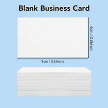 50/100 Blank White Cardstock Small Cards - Word Cards/Bookmarks/Message Cards/Flashcards/Postcards - DIY Minimalist Cards - View 8