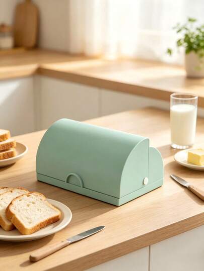40cm Large-Capacity Bread Storage Box, Multiple Colors Available, Flip-Top Design For Dust And Moisture Prevention, Standardized Sizes, Ideal For Storing Bread And Pastries In Home Kitchens, Minimalist And Versatile, Easy To Clean