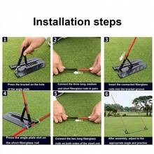 Golf Swing Trainer Portable Multi-Functional Golf Swing Training Aid Sports Tool - Red - View 5