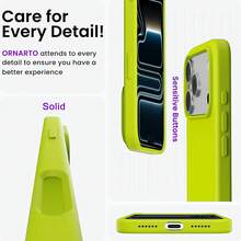 Compatible With IPhone 17 Pro 17 Pro Max 17 Case Liquid Silicone 3 Layers Full Covered Soft Gel Rubber Phone Case,Fresh Summer Color Palette,Shockproof Protective Case With Anti-Scratch Microfiber Lining For IPhone 13 11 16 Pro Max 15 14 Plus 12 Mini XS Max 7 8 Plus - Fluorescent Green - View 10