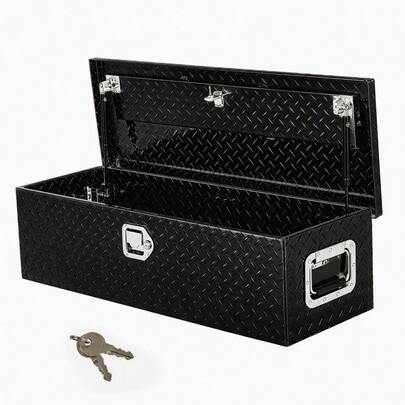 mteryoing Heavy Duty Aluminum Truck Bed Tool Box, Weatherproof Lockable Storage Organizer For Pickup Trucks And Utility Trailers