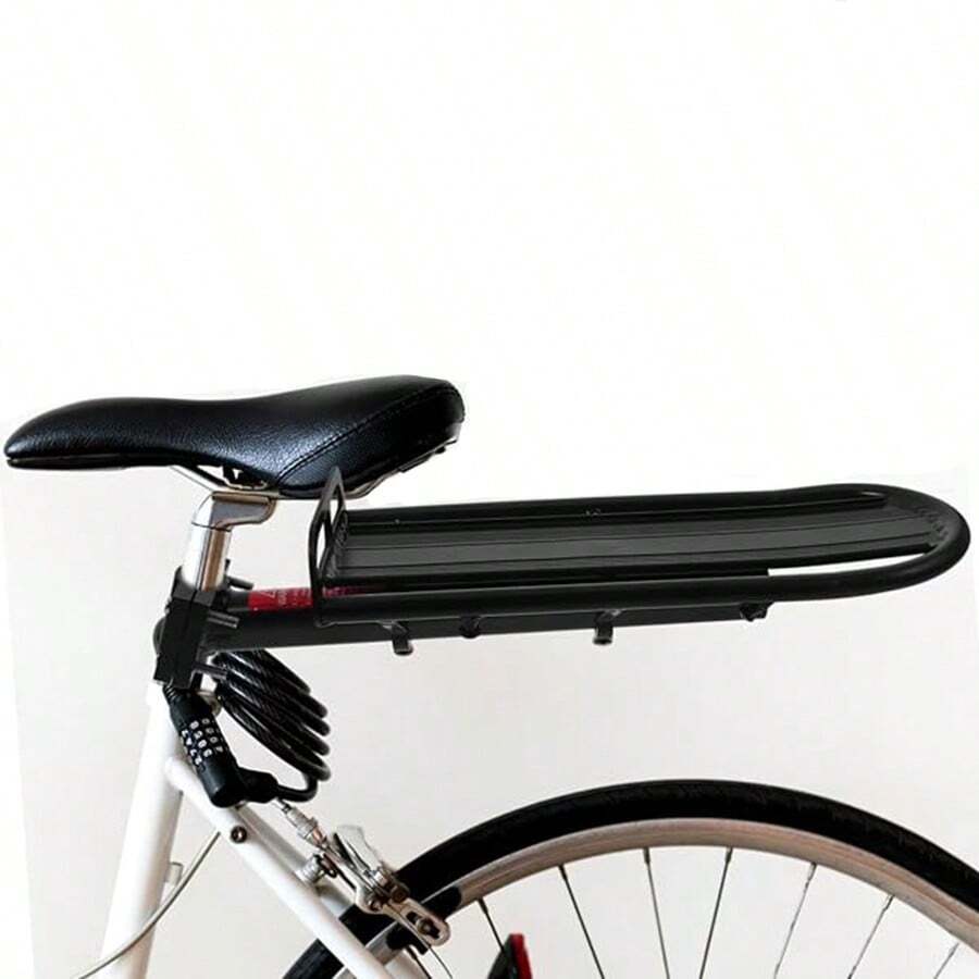 1PC Bicycle Rear Rack Mountain Bike Quick Detachable Adjustable Aluminum Alloy Rack Flat Telescopic Luggage Rack Bicycle Equipment Suitable For Commuting And Outdoor Cycling. The Weight Of The Bike Is 10Kg