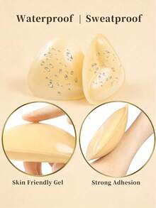 1 Pair Silicone Thickened Seamless Strapless Bra, Self-Adhesive Push-Up Sexy Invisible Breast Pads, Lingerie Accessory - Multicolor - View 8