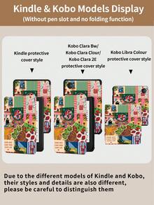 Kingsung 豹紋拼接平板保護殼，相容 iPad 9.7/10.2/10.5/10.9/12.9/Pro 11、第 10 代、Air 8 (M4) 2026 (11/13 吋)，相容 Galaxy Tab S6 Lite 10.4 吋，相容 Kindle Paperwhite 第 12 代 2024、Kindle 第 11 代 2022，柔軟防震，智慧支架/自動喚醒/睡眠 - 彩色 - 查看 11