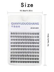 120 Clusters Large Capacity Fish Tail Self Adhesive False Eyelashes, Natural Soft Cross Style C Curl Lashes, Comfortable Eye Makeup For Festival Celebration Photoshoot Daily Look - C - View 8