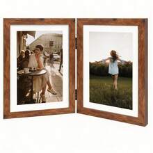 1pc Foldable Photo Frame With Opening Design, Perfect For Storing Souvenirs, Travel Photos And Pet Photos. Suitable For Bedroom Desk, Living Room Shelf, Office Decor Or Couple Memory Collection. Essential Minimalist Home Decor - Multicolor - View 5