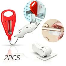Double Protection Portable Door Lock Set, Travel Security Door Lock, Hotel, Apartment, Home And Travel Anti-Theft, No Installation Required - Lock - View 1