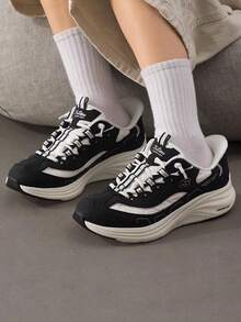 Skechers Zapatos deportivos casuales CONTOUR FOAM para mujer, zapatos ligeros de estilo de vida deportivo y viaje 150412-BKW - Blanco y negro - Ver 5