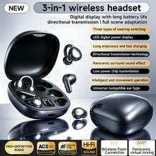 Desain Baru 2026 True Wireless Ganda In-Ear dan Clip-On TWS Pasangan Modis 3-in-1 Bluetooth 6.0 Headset Tiga Orang Mini Earbud Pasangan Gaming TWS HIFI Bass Stereo HD Panggilan Earphone Untuk Android Untuk iPhone Ponsel Untuk Hadiah Hari Halloween - View 9