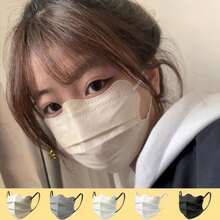 10/50 buah Masker Pelindung Matahari Sekali Pakai, Masker Pelindung Modis Netral untuk Semua Musim, Penutup Wajah Wanita, Tali Telinga Elastis Tebal, Tersedia Berbagai Warna, Cocok untuk Penggunaan di Rumah, Sekolah, Kantor, Luar Ruangan, dan Berkemah - A - View 3