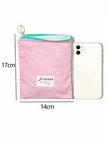 Portable Medicine Storage Bag/Pill Box/First Aid Kit/Cosmetic Bag/Coin Purse With "Medicine" Print, Suitable For Daily, Outdoor And Travel Use; Convenient For Organizing Medications, Also For Organizing Cosmetics, Phones And Other Small Items; Travel Essential, Suitable For Teacher's Day Gift, Personalized Gift, Small Gift Exchange, Room Decor, Dorm First Aid Kit, Holiday, Back To School, Commute And Home Use. - Multicolor - View 7