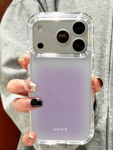 Y2K Premium Transparent Gradient Candy Color Soft Phone Case, Compatible With IPhone 17 Pro Max 17 Pro 16 Pro 16 Pro Max 15 Pro Max 15 Pro 14 Pro Max 14 Pro 13 Pro Max 14 15 16 Plus 15 17 13, Cute Summer Macaron Style Phone Case - Blend Purple - View 1