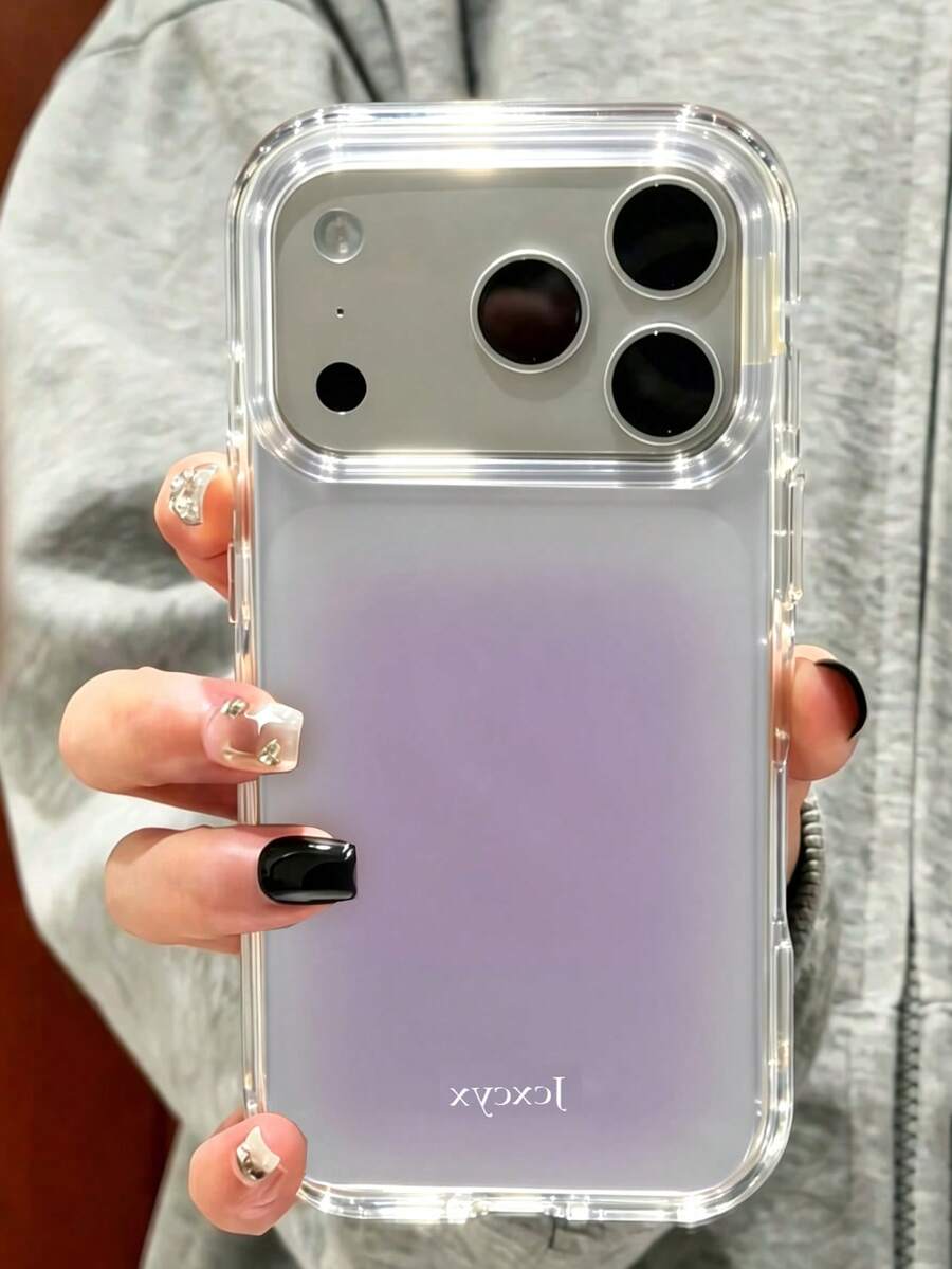 Y2K Premium Transparent Gradient Candy Color Soft Phone Case, Compatible With IPhone 17 Pro Max 17 Pro 16 Pro 16 Pro Max 15 Pro Max 15 Pro 14 Pro Max 14 Pro 13 Pro Max 14 15 16 Plus 15 17 13, Cute Summer Macaron Style Phone Case - Blend Purple - View 1