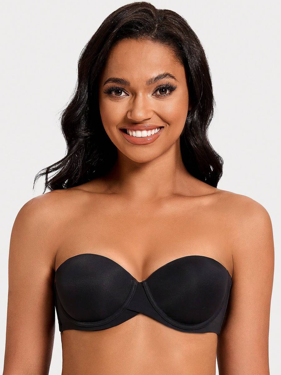 MELENECA Heavy Padded Push Up With Lift Multiway Underwire Strapless Bra For Women