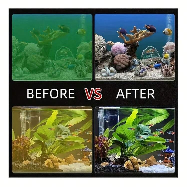 30包/100片高吸附力水族過濾紙｜無塵淨水濾紙，適用於淡水與鹹水魚缸｜去除黃水、異味、氯與氨｜魚缸、烏龜缸與海鮮缸必備pH穩定劑 - C-白色 - 查看 11