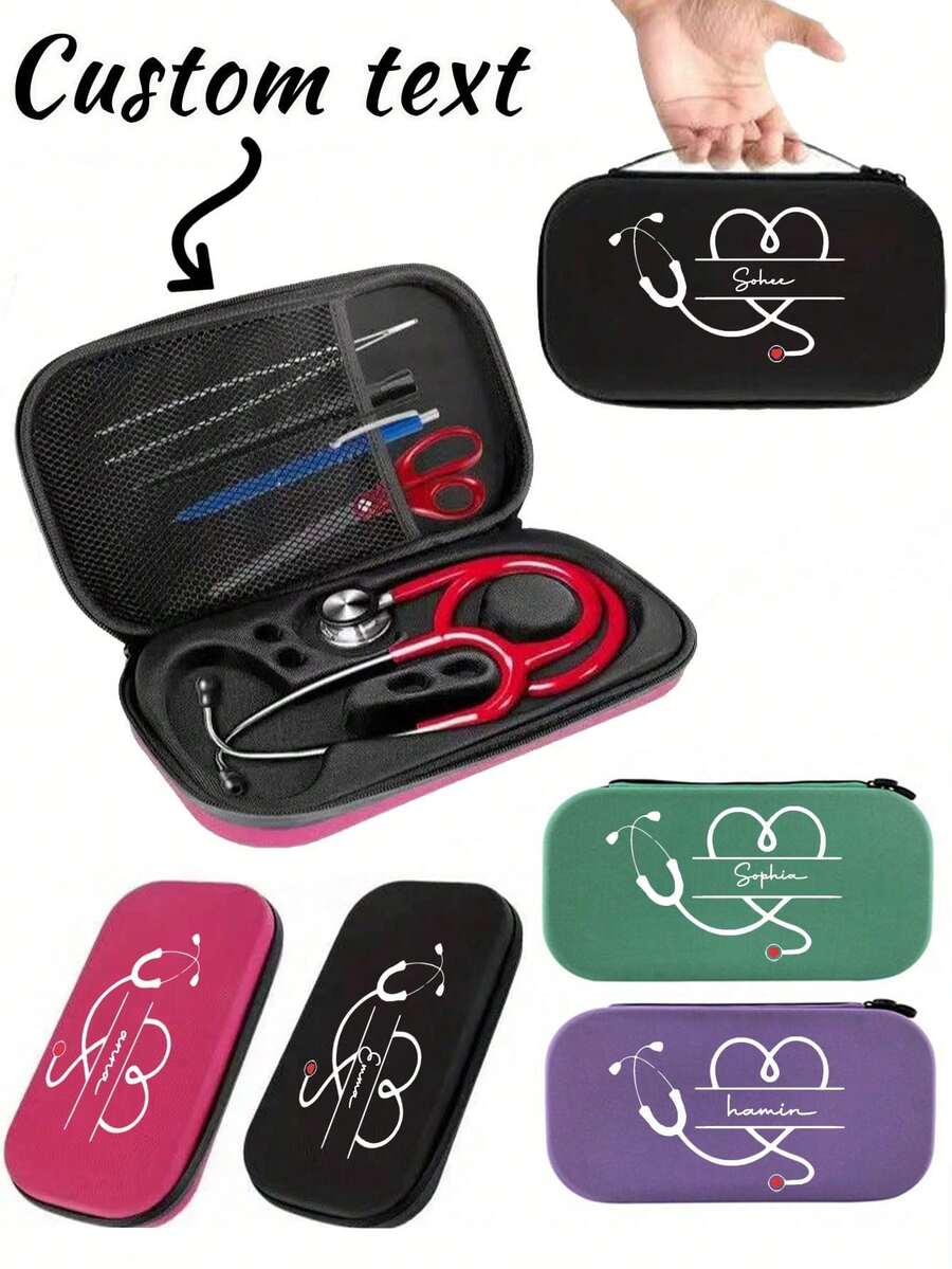 Customized EVA Stethoscope Storage Bag, Stethoscope Pattern Storage Box,Household Pregnant Women Stethoscope Storage Box, EVA Hard Shell Storage Bag - Multicolor - View 1