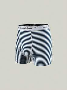 NORCOTTON 7pcs High Waist Striped Men's Boxer Briefs, Extra Large Deep Crotch With Front Opening - Multicolor - View 2
