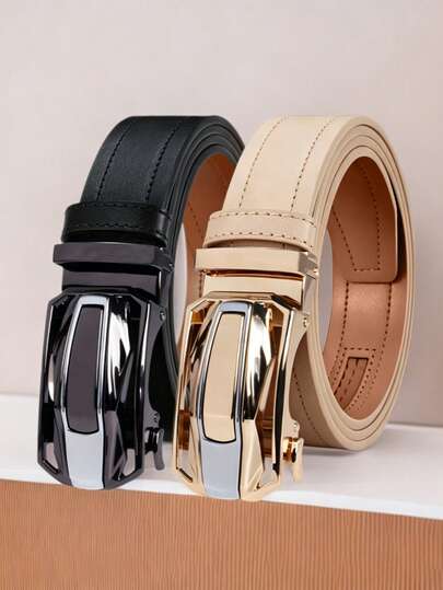 Joopzqm Men's Casual Adjustable Belt, Business Suit Belt, Fashion Belt, 1pc, Exquisite, Valentine's Day Choice