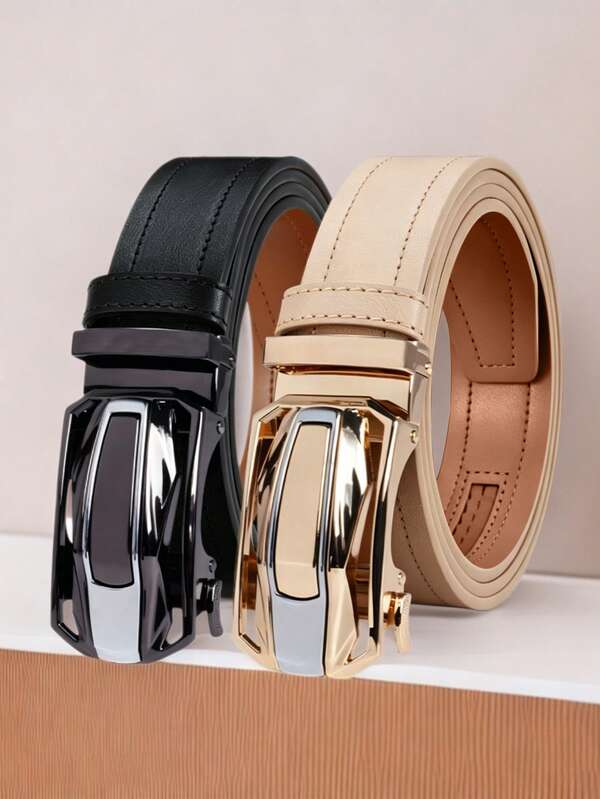 Joopzqm Men's Casual Adjustable Belt, Business Suit Belt, Fashion Belt, 1pc, Exquisite, Valentine's Day Choice