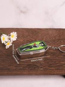 Cabin puff 1pc Coffin-Shaped Mini Ashtray With Flip Lid, Gothic Style, Portable For Outdoor, Car And Other Scenes. A Portable Gift. - One Size Fits All - View 12