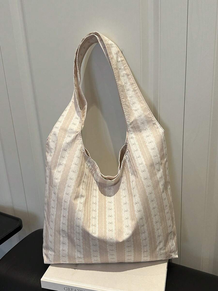 Women's Large Capacity Daily Commute Fashion Solid Color Shoulder Bag - Khaki - View 1