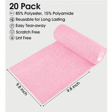 1 Roll/20 Pieces Reusable Microfiber Cleaning Wipes - Highly Absorbent, Durable And Machine Washable Kitchen Towels, Suitable For Dishwashing, Countertop Cleaning, Floor Cleaning - Multi-Functional Household Rags, Modern Square Design, Space Theme Cleaning Supplies, Dish Cloth, Countertop Wipes, Highly Absorbent Fabric - Multicolor - View 9