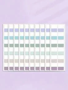 Book Annotation Supplies,10sheets , Can Be Used For Index Labels, Bookmarks, Etc., 60 Colors Available, Suitable For Classification, Memos, Bookmarks, Etc., Transparent, Fluorescent Index Labels, Back To School Essential - A - View 3